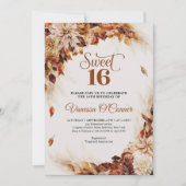 Herfst en herfst koperbloemen en bladeren 16e kaart (Voorkant)