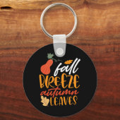 Herfst en herfstbladeren sleutelhanger (Voorkant)