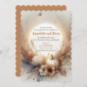 Herfst en herfstbruiloft kaart (Voorkant / Achterkant)