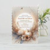 Herfst en herfstbruiloft kaart (Staand voorkant)