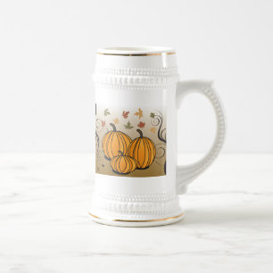 Herfst en herfstproducten van halloween of Thanksg Bierpul