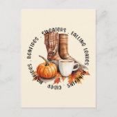 Herfst- en herfstvibes briefkaart (Voorkant)