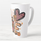 Herfst en lattes, liefde latte Mok (Rechterhoek)