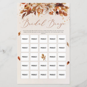 Herfst en najaar Oranje bloemen Boho Bridal Bingo
