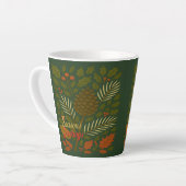 Herfst en Winter Feestdagen Seizoen Groeten Latte Mok (Linkerhoek)