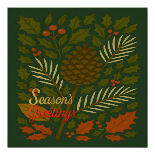 Herfst- en wintervakanties Seizoensgroeten Perfect Poster