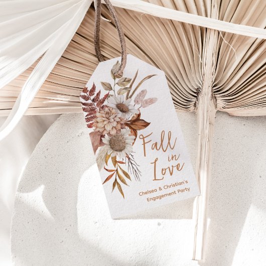 Herfst Engagement Party Cadeaulabel