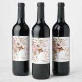 Herfst Engagement Party Wijn Etiket (Flessen)