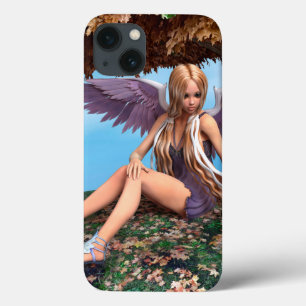 Herfst engel bos fantasie kunst iPhone 13 hoesje