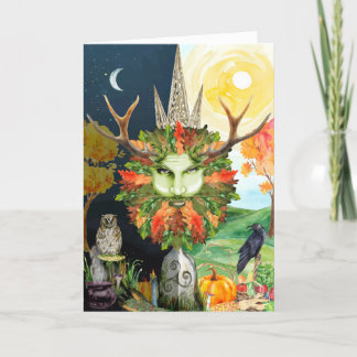 Herfst Equinox Mabon Feestdagen Kaart