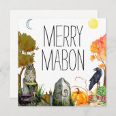 Herfst Equinox Mabon Harvest Night and Day Pagan Feestdagenkaart (Voorkant / Achterkant)