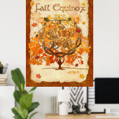Herfst Equinox Pagan Wiccan Poster (Thuiskantoor)