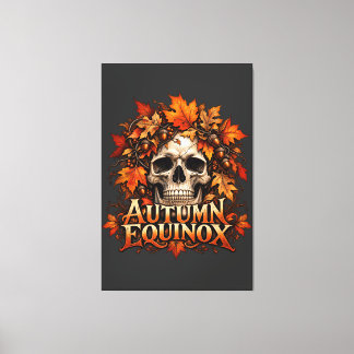 Herfst Equinox Schedel Canvas Afdruk