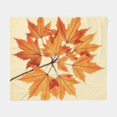 Herfst Esdbladprint: Herfstloof Fleece Deken (Voorkant (Horizontaal))