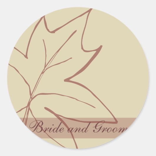 Herfst esdoorn blad bruiloft envelop zegel (Voorkant)