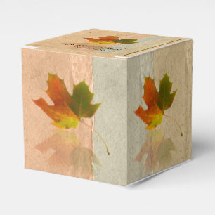 Herfst esdoorn blad bruiloft gunst doos bedankdoosjes