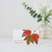  herfst esdoorn bladeren visitekaartje (Staand voorkant)