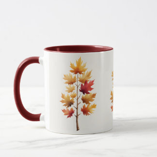 Herfst Esdoorn Boom Waterverf Mok