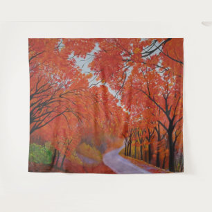 Herfst Esdoorn Daejeon Korea Trouw Achtergrond Wandkleed