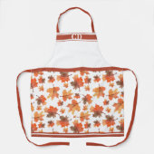 Herfst esdoorn laat all-over print monogram Schort (Voorkant)