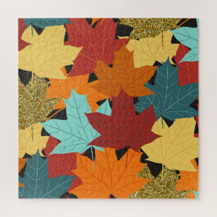 Herfst esdoorn laat  illustratie legpuzzel