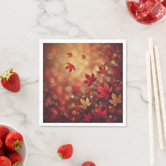 Herfst esdoorn verlaat Bokeh Effect ontkoppelingsp Servet