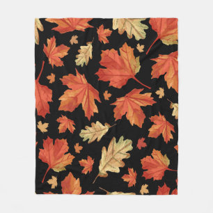 Herfst esdoorn verlaat Thanksgiving patroon Fleece Deken