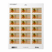 Herfst esdoornblad bruiloft lippenbalsem label (Full Sheet)