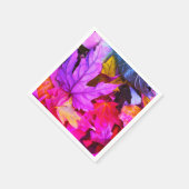 Herfst esdoornblad kleurrijk herfst roze paars roo servet (Hoek)