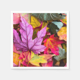 Herfst esdoornblad kleurrijke herfst natuur servet