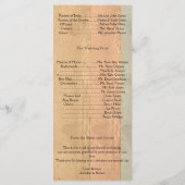 Herfst esdoornblad op papier bruiloft programma (Achterkant)