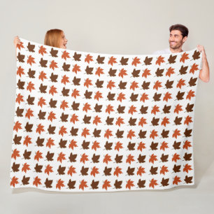 Herfst esdoornbladeren patroon fleece deken