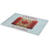 Herfst Esdoren Canadese Vlag Snijplank (Hoek)