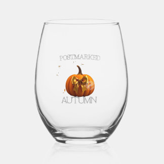 Herfst Essential T-Shirt Wijnglas Zonder Voet