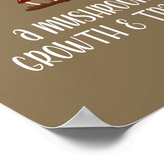 Herfst esthetiek paddenstoel geïnspireerd positief poster (Hoek)