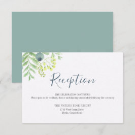 Herfst Eucalyptus Berry Bloemenbruiloft receptie Kaart