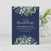 Herfst Eucalyptus Bloemen Bewegende Aankondiging M (Staand voorkant)