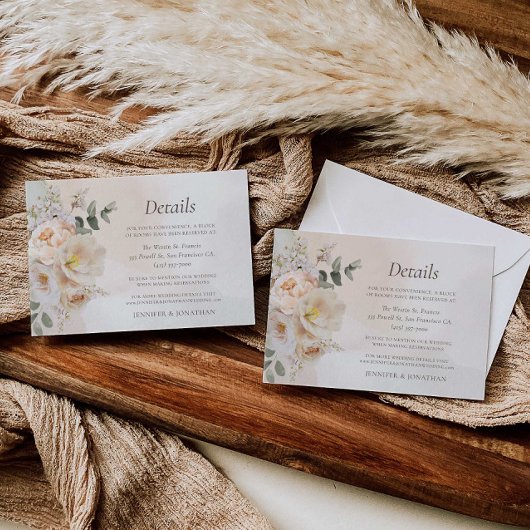 Herfst Eucalyptus Bloemen bruiloft Details Informatiekaartje