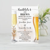 Herfst Eucalyptus Bubbles and Brews Weddenschap Kaart (Staand voorkant)