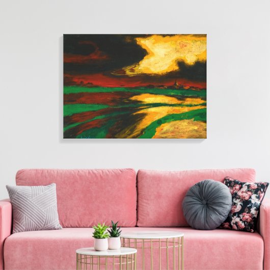 Herfst Evening | Emil Nolde | Canvas Afdruk (Insitu (Woonkamer))