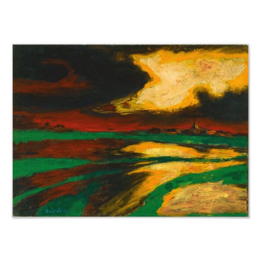 Herfst Evening | Emil Nolde | Foto Afdruk (Voorkant)