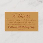 Herfst Event Details Web Page Enclosure Kaart (Voorkant)