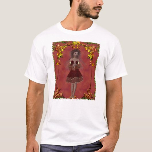 Herfst Fairy Design 2 - Fantasy T-Shirt (Voorkant)
