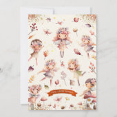 Herfst Fairy Eerste Verjaardagsuitnodiging - BK161 Kaart (Achterkant)
