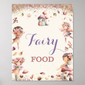 Herfst Fairy Food Verjaardagsfeestbord - 8x10 Poster (Voorkant)