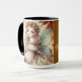  Herfst Fairy met herfstbladeren Mok (Voorkant links)