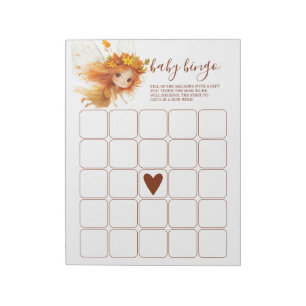 Herfst Fairy Woodland Baby Bingo Notitieblok
