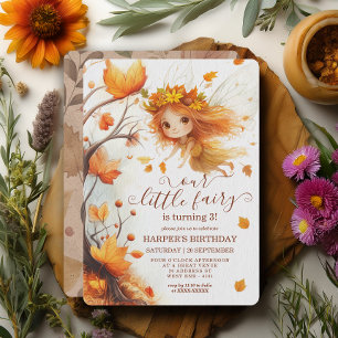Herfst Fairy Woodland Verjaardag Kaart