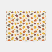 Herfst Falling Leaves Fleece Deken (Voorkant (Horizontaal))