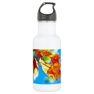 Herfst Falling Leaves Waterfles